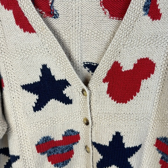 Vintage Disney Limited Edition Crochet Knit 4th of July Sweater Women's Large - Picture 3 of 10